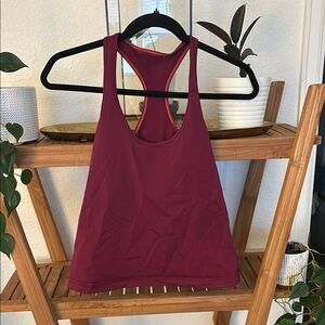 Lululemon Waist-Length Burgundy Tank Top Size 6